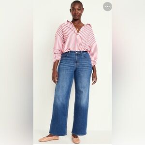 Old Navy Wow wide legs jeans high waisted medium wash Blue Women's size 4